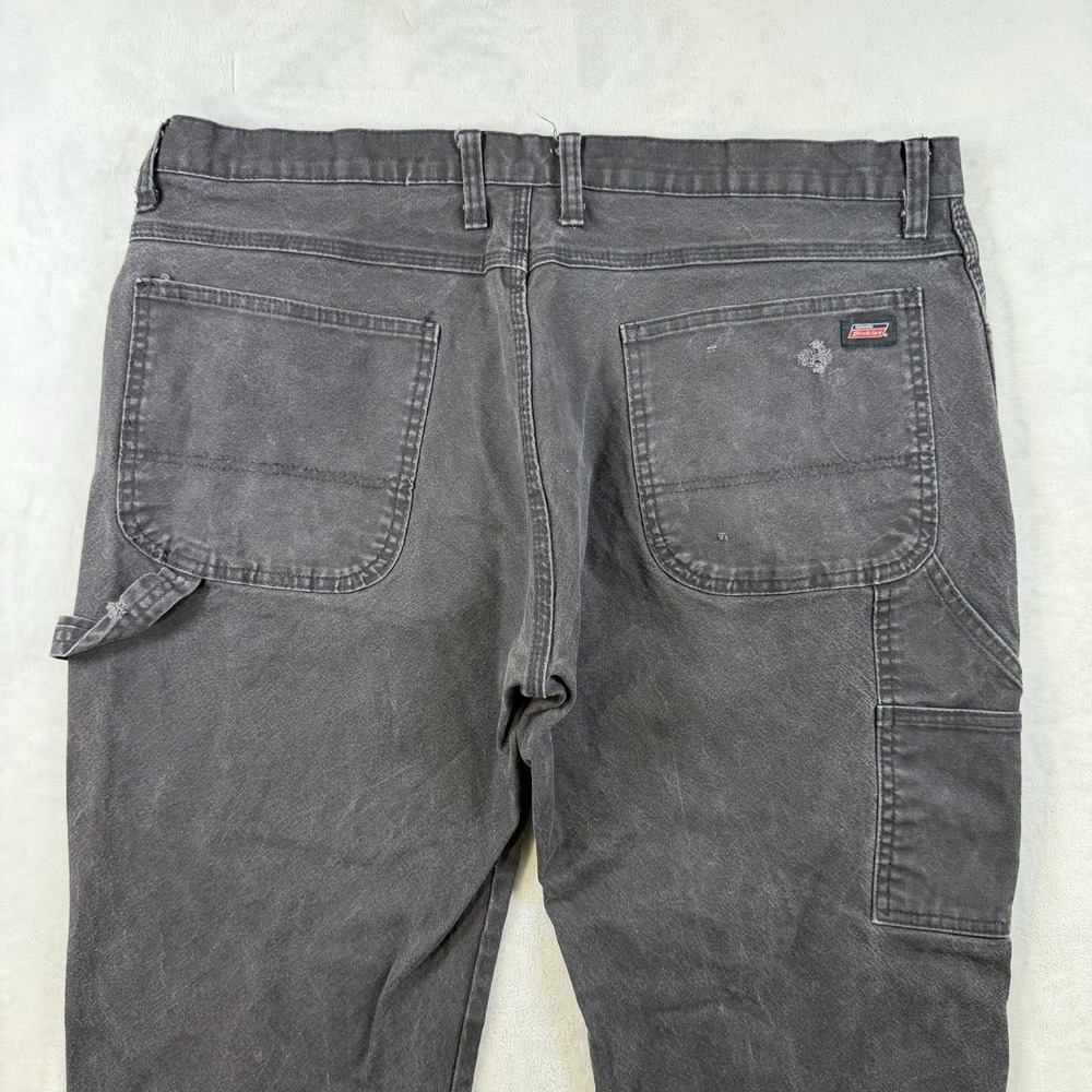Dickies Jeans Mens 38 X 30 Black Relaxed Straight Stretch Carpenter Denim Work